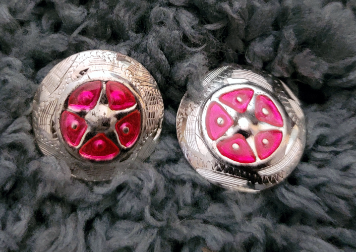 Silver star pink concho