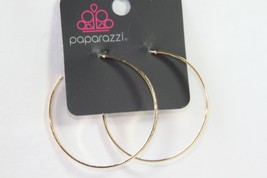 Paparazzi Earrings (new) REPORTING FOR DUTY - GOLD - HOOP EARRING - $5.16