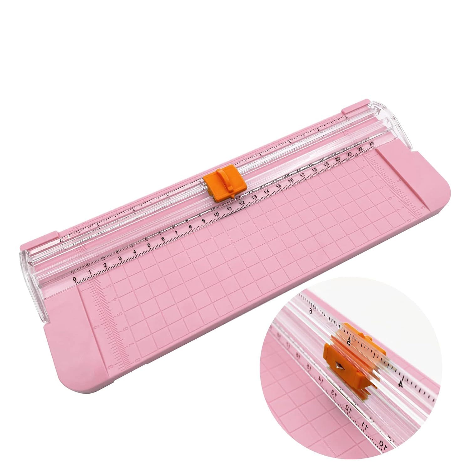 Paper Cutter Trimmer Small: 12 Inch Crafting & Scrapbooking Supplies for A4  Cardstock Photo Label with Automatic Security Safeguard and Foldable Ruler