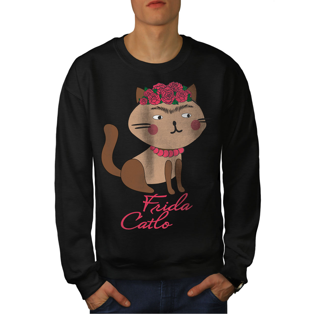 Primary image for Frida Kahlo Cat Jumper Funny Men Sweatshirt