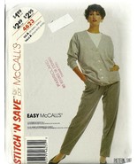 McCall&#39;s Sewing Pattern 4623 Misses Womens Cardigan Sweater Pants 6 8 10... - $9.99