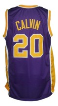 Mack Calvin #20 Denver Rockets Aba Basketball Jersey Sewn Purple Any Size image 2