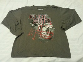 Boys Tee Shirt Medium 8 Gray Kids Believe The Hype - $12.98