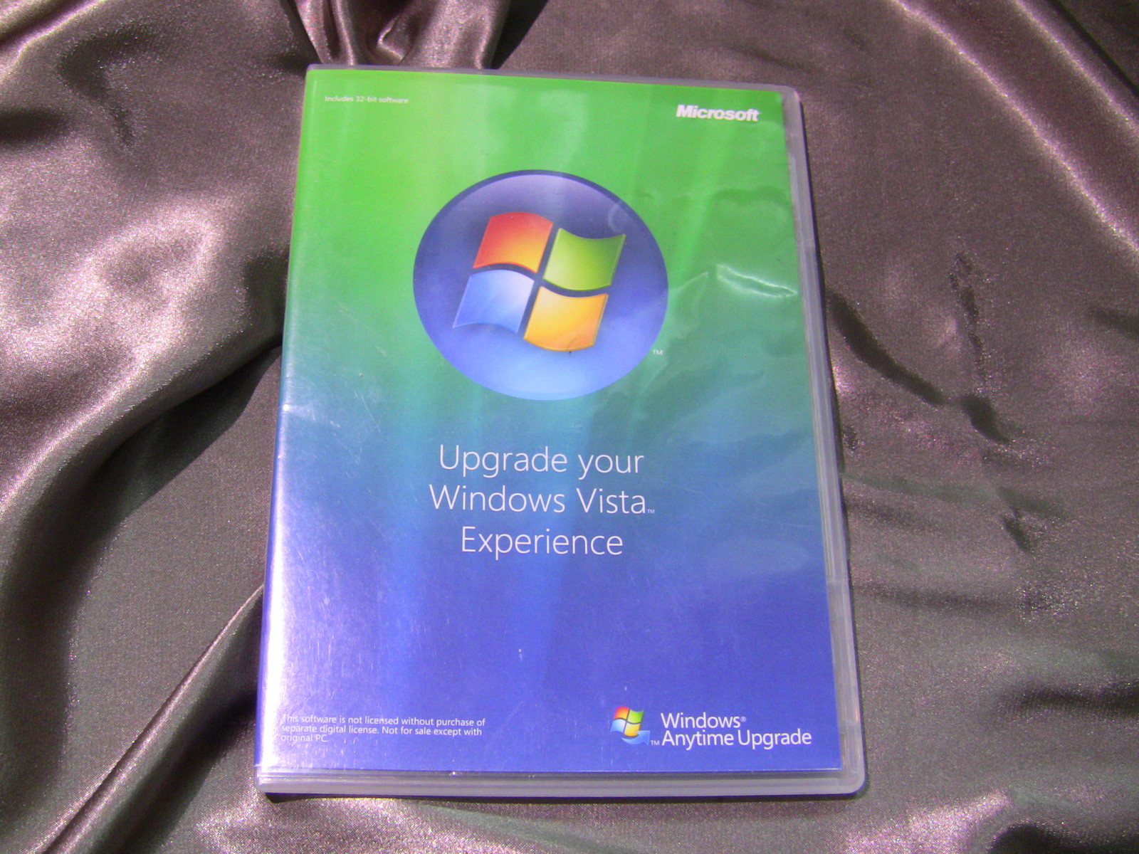 Microsoft Windows Vista Anytime Upgrade Disc w/ Case and Booklet 32 Bit