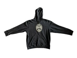 VTG 90s Nike Sportswear Black Football Embroidered Swoosh Hoodie Sweatsh... - $24.17