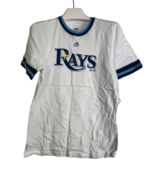 Majestic Youth Tampa Bay Rays Double Layered Collar SS T-Shirt,White,Lar... - $13.85