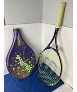 WILSON &quot;Wild Thing&quot; Series Tennis Racquet Purple &amp; Yellow 4 3/8 Grip w C... - $12.86