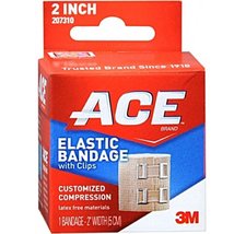 ACE 4 Inch Elastic Bandage with Clips, Beige, Ideal for Sports, Comfortable desi image 1