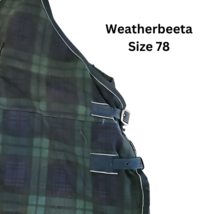 Weatherbeeta Horse Blue Green Plaid Turnout Sheet Size 78 USED image 3