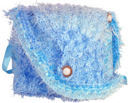 Blue Hand Knit Handbag - $33.00