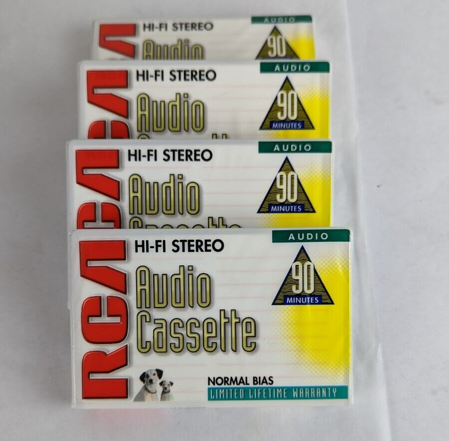 Audio Cassette 4 Pack RCA 90 Minutes Normal Bias, Sealed - $14.85