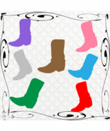 Boots 1B-Digital Clipart-Art Clip-Gift Cards-Banner-Gift Tag-Jewelry-T shirt-Not - $3.00