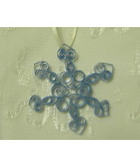 Paper Quill Blue Snowflake Ornament- Handcrafted - $14.99