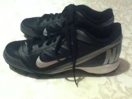 Nike cleats Landshark football Size 14 black gray sports athletic shoes mens - $20.99