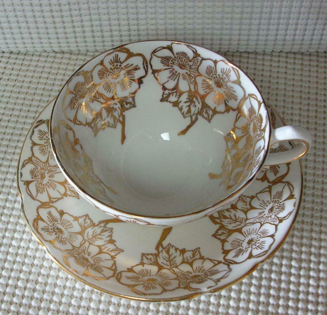 Stanley Teacup and Saucer with Large Roses