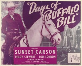Days of Buffalo Bill Sunset Carson 8x10 Photo - $9.99
