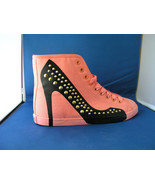 Women FAshion Design Sneaker Hey Stud - Pink Canvas by BE&amp;D Maison Dumain - $49.99