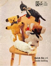 Vintage knitting pattern to make adorable toys Bellmans 1043 PDF - $3.00