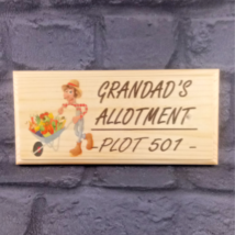Personalised Allotment Sign, Grandad Gift Garden Plot Shed Dad Vegetable... - $12.24