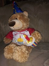 Build A Bear Workshop Happy Birthday Plush 13&quot; Cupcake Party Hat Shirt O... - $42.56