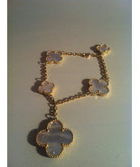 Hand Crafted Mother of Pearl Clover Bracelet - $75.00