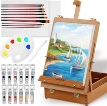 Lehoo Castle Easel for Kids, 4 in 1 Double Sided Kids Art Easel with  Magnetic White