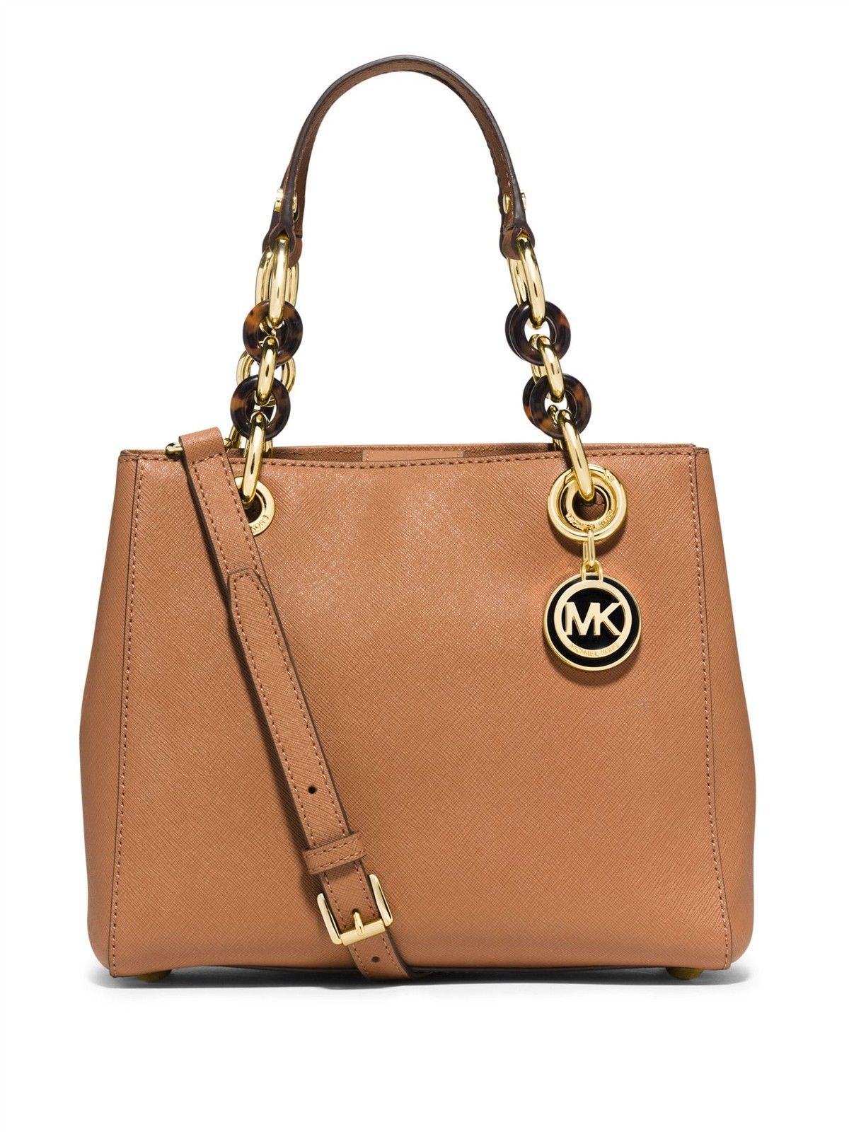 Michael Kors Cynthia MD Satchel Pale Pink Gold Chain Bag Saffiano Leather  NWT
