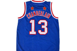 Wilt Chamberlain Custom Harlem Globetrotters Basketball Jersey Blue Any Size image 5