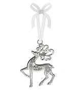 To Mom With Love Silver Reindeer Zinc Epoxy Glass Christmas Ornament - $9.95