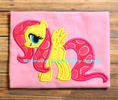flutterfly my little pony applique machine embroidery design