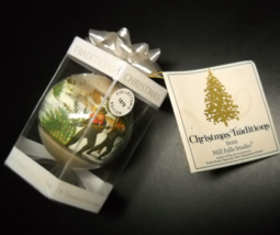 Mill Falls Studio Christmas Ornament 1979 Christmas Snow Currier and Ives Boxed - $13.99