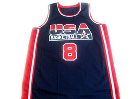 Scottie Pippen #8 Team USA Basketball Jersey Navy Blue Any Size image 4