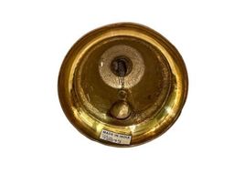 Vintage Brass Wood Handle Hand Held Bell 7.5" School Dinner Nautical India image 6