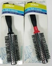 Lot of 2 Conair Style and Volumize Full Round Blow-Dry Styling Metal Brush  - $10.99