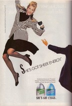 1988 L&#39;Eggs Pantyhose Ashley Richardson Sexy Legs Blonde Vintage Print A... - $5.99