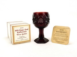 AVON Wine Goblet Candle Holder, 1876 Cape Cod Collection, Bayberry Candl... - $12.69