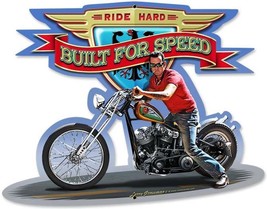 Ride Hard-Built For Speed Plasma Cut Metal Sign - $26.95