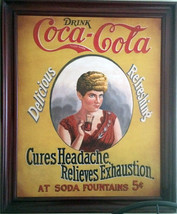 Coca-Cola Advertisement "Cures Headache-Relieves Exhaustion" - $1,995.00