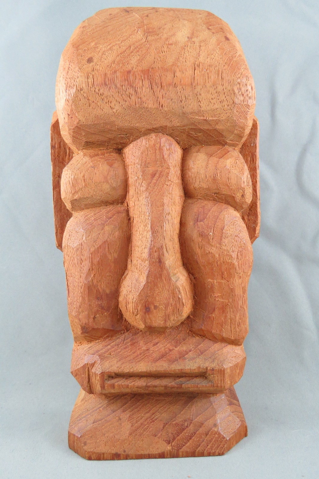 Hand Carved Tiki Face Based on Easter Island Head Island it up