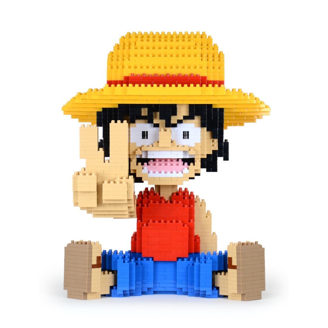 Luffy (One Piece) Brick Sculpture (JEKCA Lego Brick) DIY Kit Building Toy Complete Sets & Packs