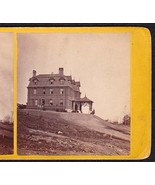 BANGOR MAINE 1870s PHOTO STEREOVIEW - Children&#39;s Home on Thomas Hill - $59.95