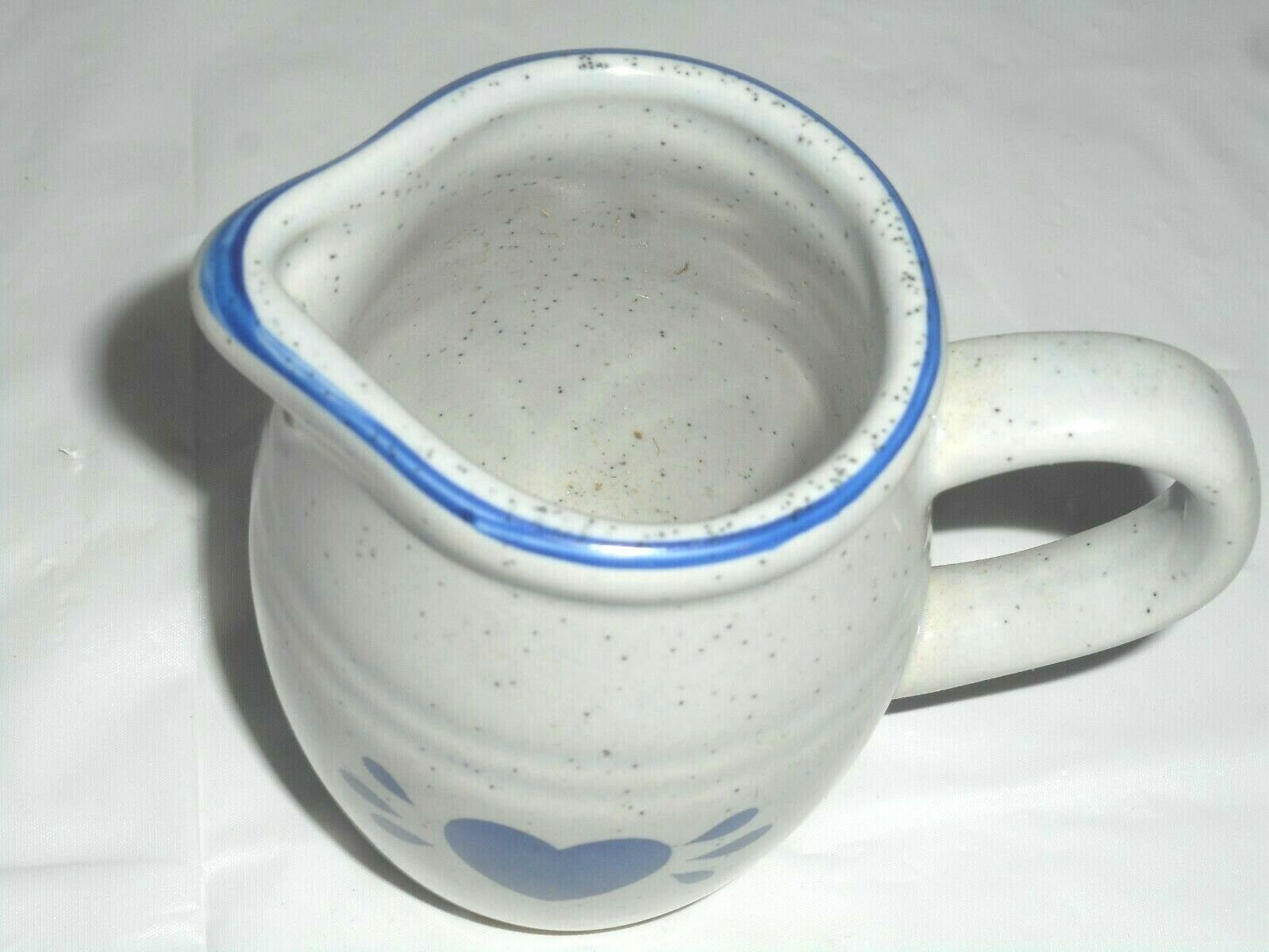 Creamer Stoneware Blue Heart Small Speckled and similar items