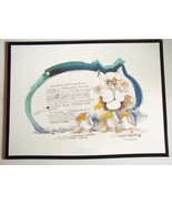 Large 1977 Signed Nedobeck Cat Watercolor Lithograph UNFRAMED - $80.00