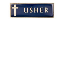 Usher Magnetic Badges Large Gold Package of 2 (Blue &amp; Gold)  - $13.98