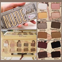  Nude Tude Natural 12 Earth Tones Eye Shadow Palette with Applicator Brush 