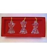 Angels Set of 3 Crystal Gorham 1831 Gold Tassel Boxed Christmas Tree Orn... - $20.00