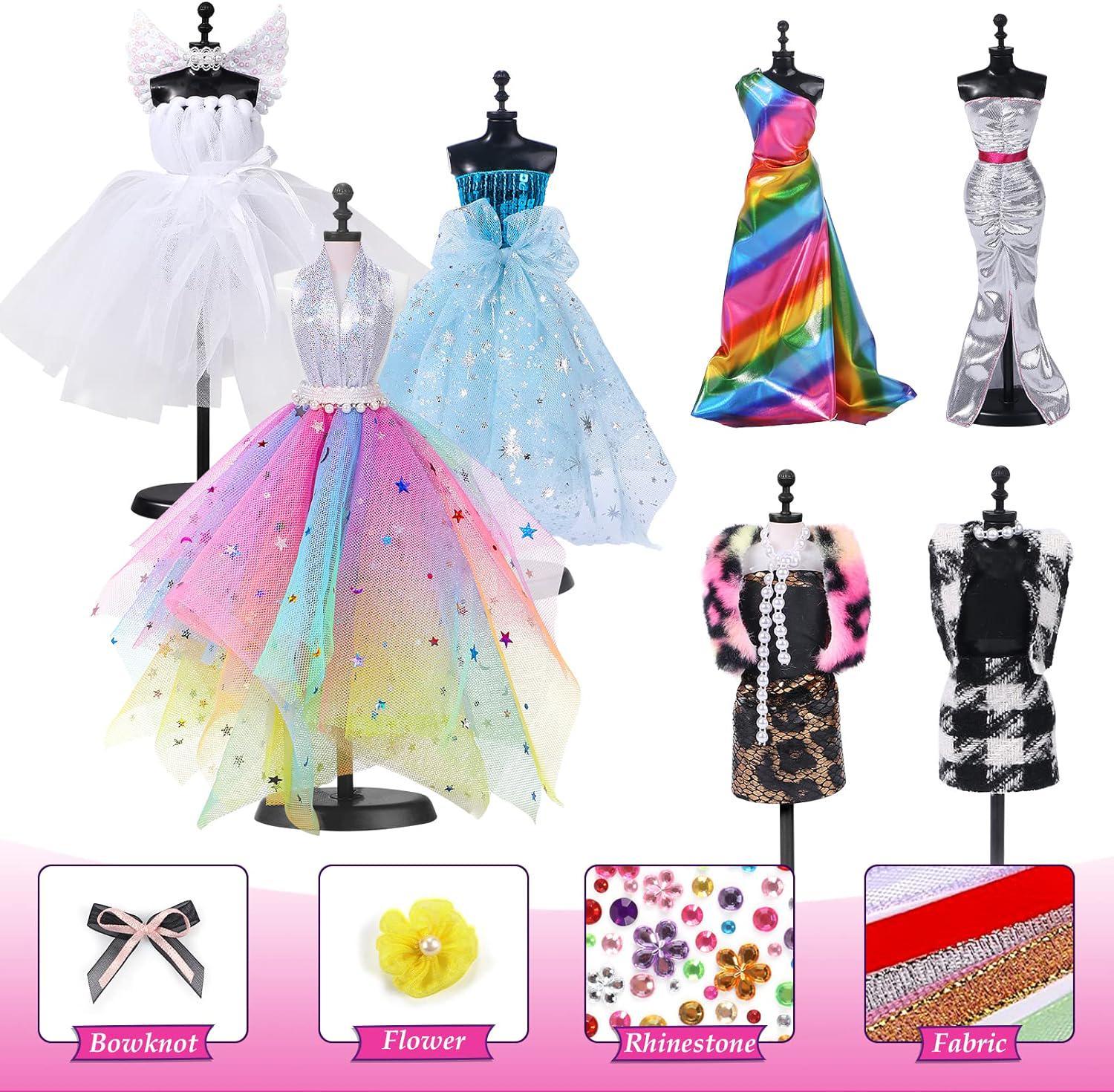MORITA BOKUJO 650 + Pcs Fashion Designer Kit for Girls with 2 Mannequins,  Kids' Sewing Kits Creativity DIY Arts & Crafts Kit Sewing Kit for Kids