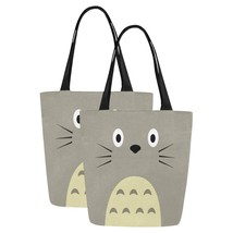 Set of TWO Totoro Anime Manga Canvas Tote Bag Two Sides Printing - $29.99