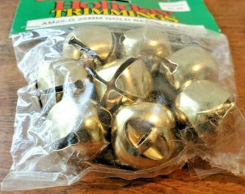 0.75 Inch 20mm Gold Craft Jingle Bells Bulk