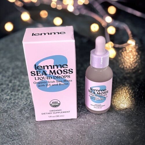 Lemme Sea Irish Sea Moss Liquid Drops w/ D3 & Biotin Supplement 1 oz